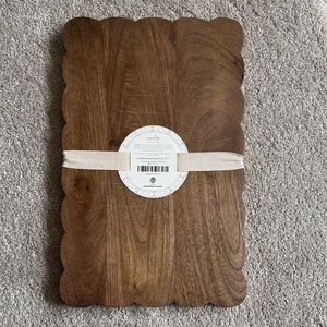 Scalloped Wooden Serving Tray Cheese Charcuterie Board Hand Made